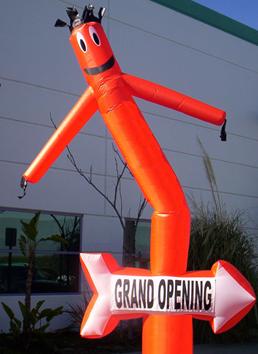 Big red inflatable-tube balloon